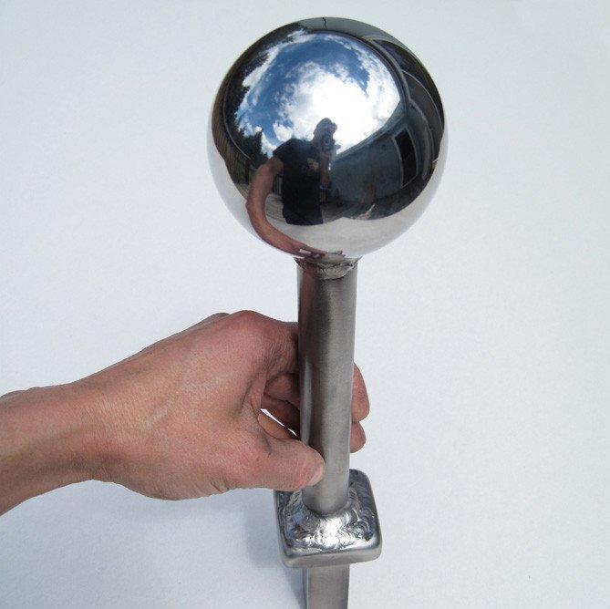 Black Stainless Steel Ball with Threaded Bar