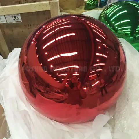 400mm Red Polished Stainless Steel Hollow Ball