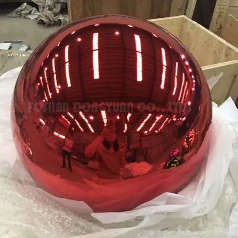400mm Red Polished Stainless Steel Hollow Ball