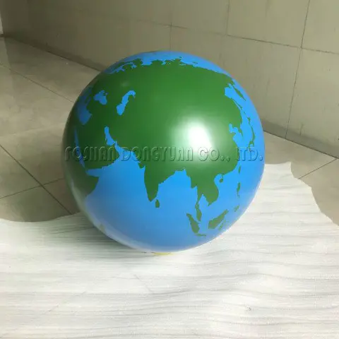 Metal Painted World Map Garden Sphere