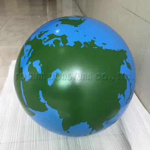 Metal Painted World Map Garden Sphere