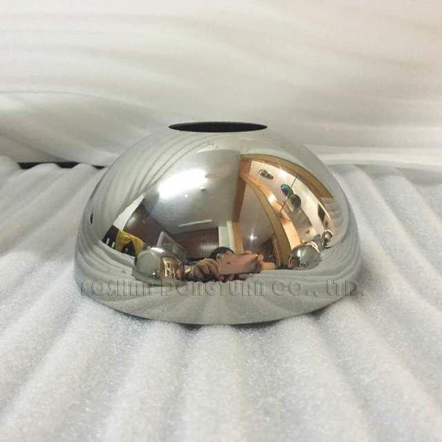 120mm Mirror Finished Stainless Steel Hemispheres with Hole