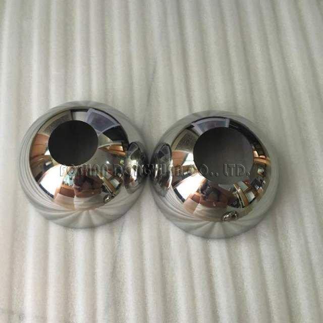 4 Inch Mirror Finished Stainless Steel Hemispheres with Hole