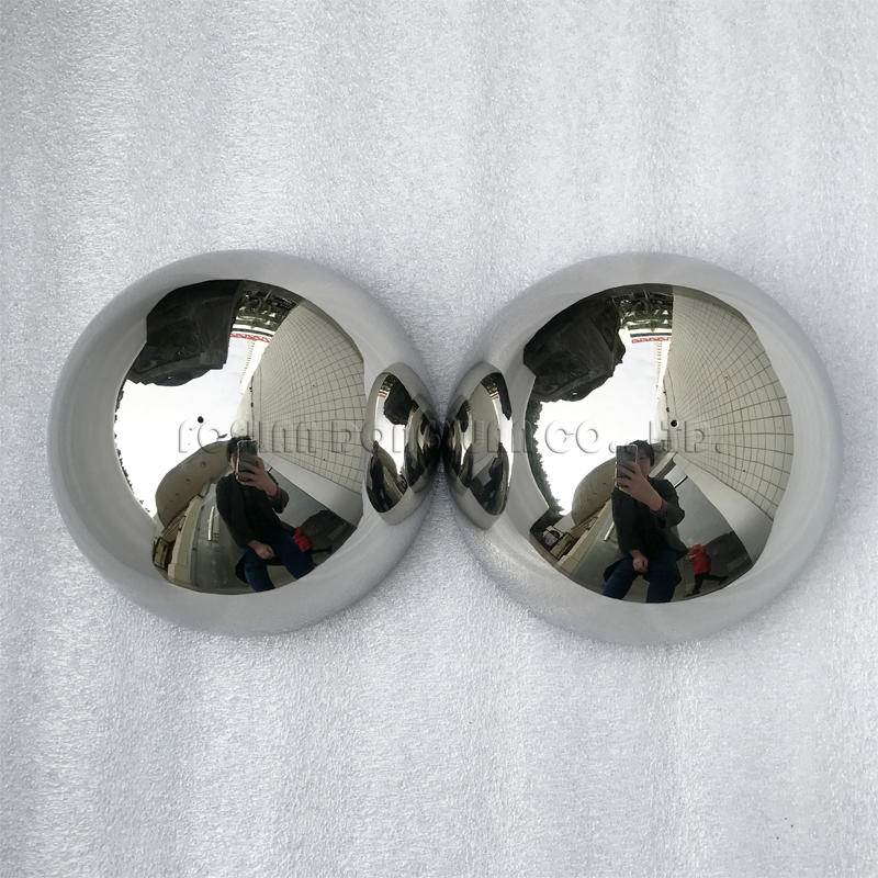 120mm Shiny Surface Stainless Steel Hemispheres with 2mm Hole