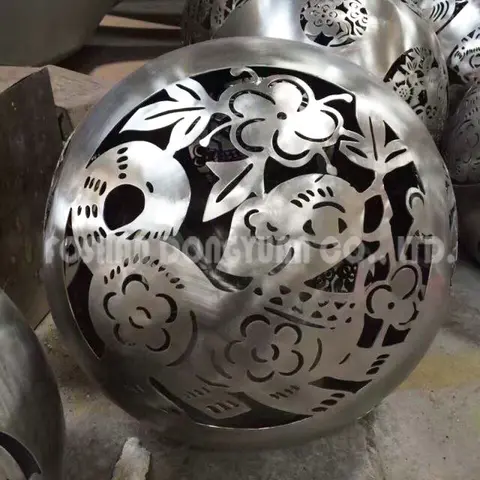 1000mm Laser Cut Modern Steel Flower Sculpture