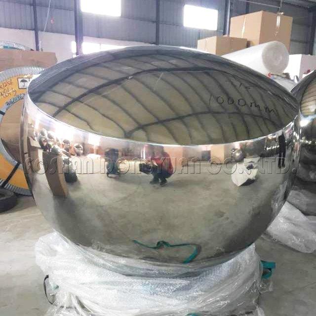 1000mm Large Mirror Finished Convex Stainless Steel Hollow Ball