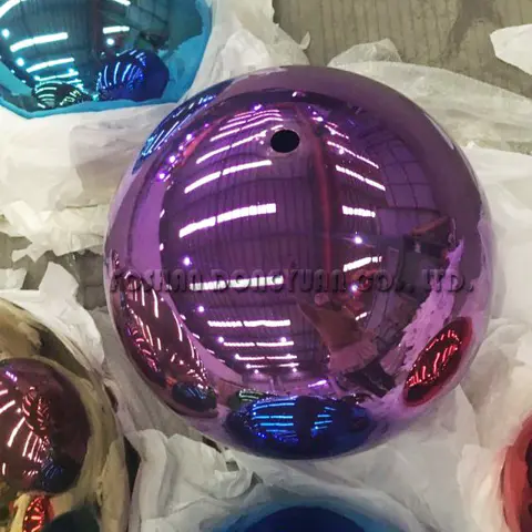 300mm Purple Glossy Stainless Steel Color Sphere