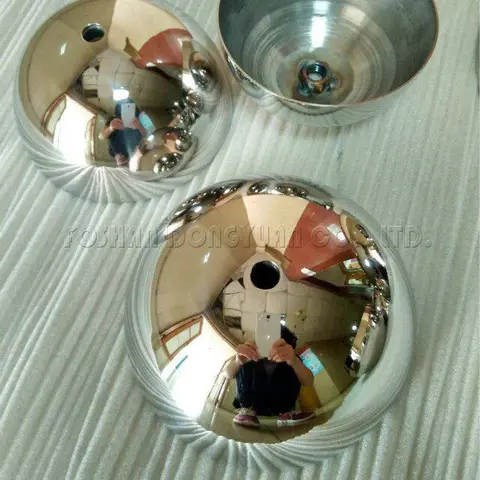 7 Inch Polished Stainless Steel Hemispheres with M8 Thread/Screw