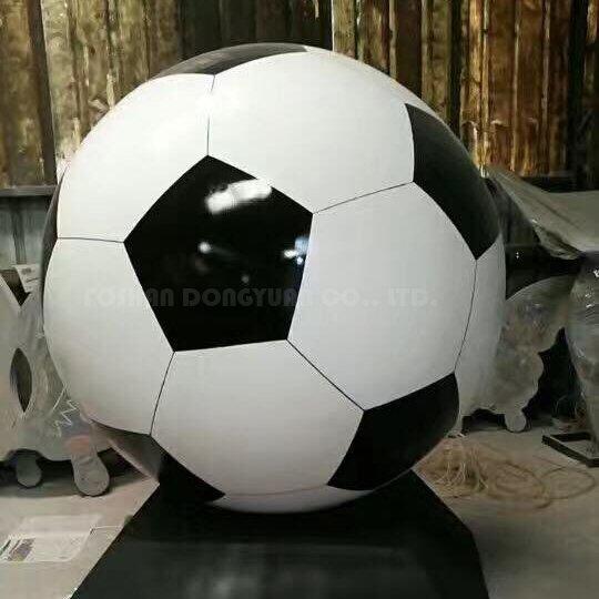 Large Decorative Painted Stainless Steel Hollow Football