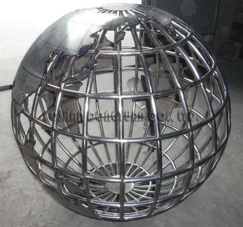 500mm Decorative Stainless Steel World Map Globe