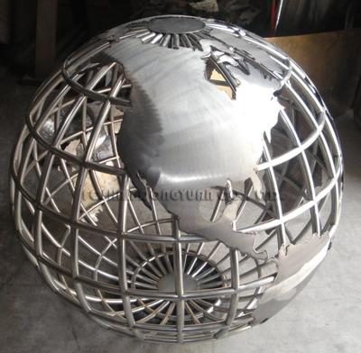 500mm Decorative Stainless Steel World Map Globe