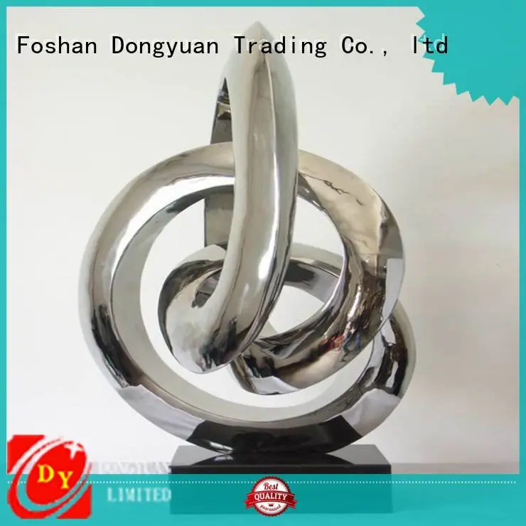 DONGYUAN Brand stainless flower crane metal tree sculpture