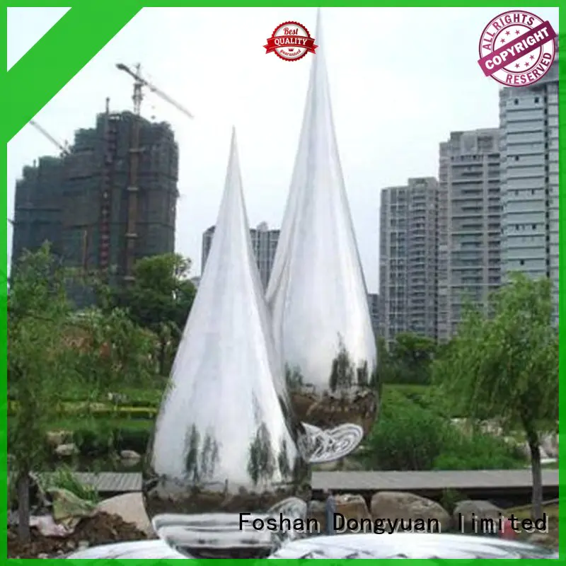 DONGYUAN Brand tall hollow fountain large metal yard sculptures cut