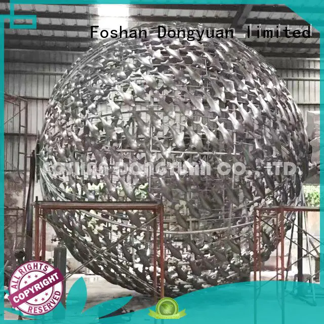 DONGYUAN Brand sphere large metal yard sculptures diy supplier