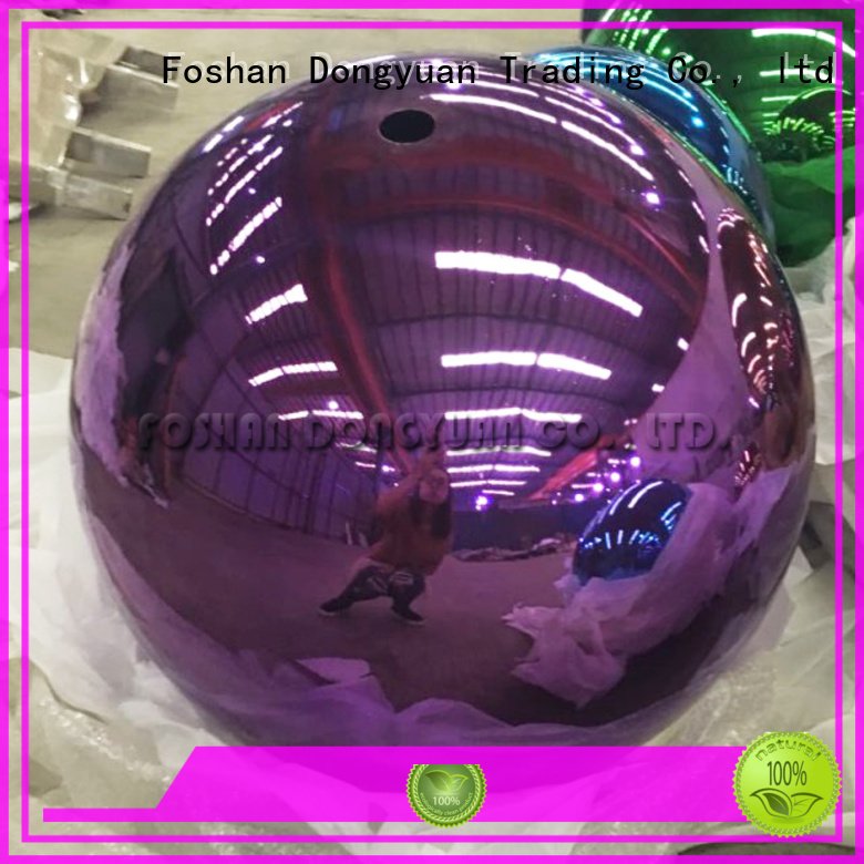Hot 2 inch stainless steel balls smooth big metal ball rainbow DONGYUAN