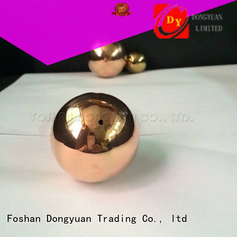 DONGYUAN 2 inch stainless steel balls plated gold screwthread