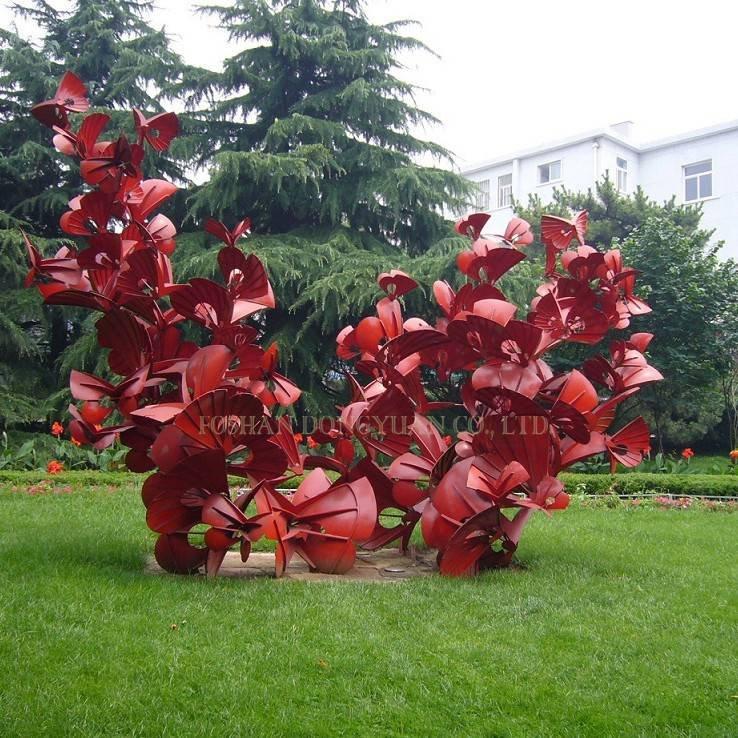Metal Red Flower Craft
