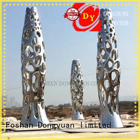 Quality DONGYUAN Brand large metal yard sculptures exclusive champagne