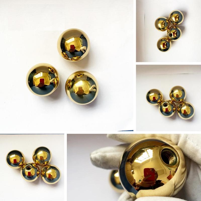Customized 2'' BRASS HOLLOW BALLS WITH M6 THREAD From China